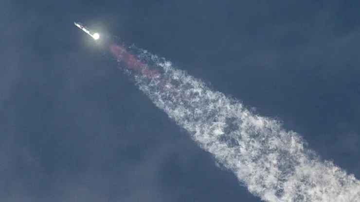 The SpaceX Starship spacecraft lifts off from Starbase in Boca Chica, Texas, on March 14, 2024